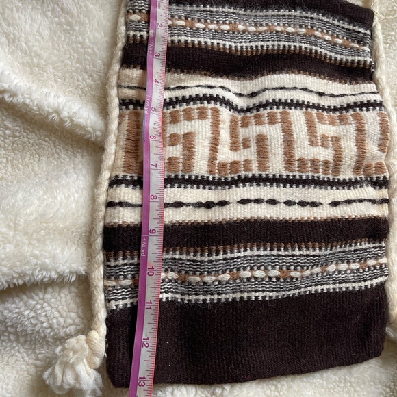 Vintage 70s Hippie Woven Greek Artisan Bag Boho Crossbody Fringe Shoulder Purse - Picture 9 of 9